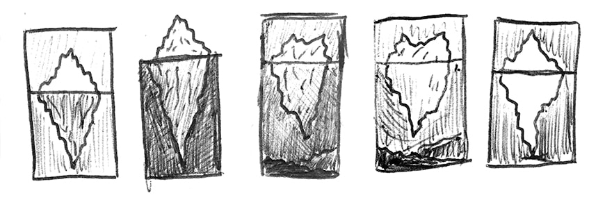 Iceberg soap sketches by Love Your Suds
