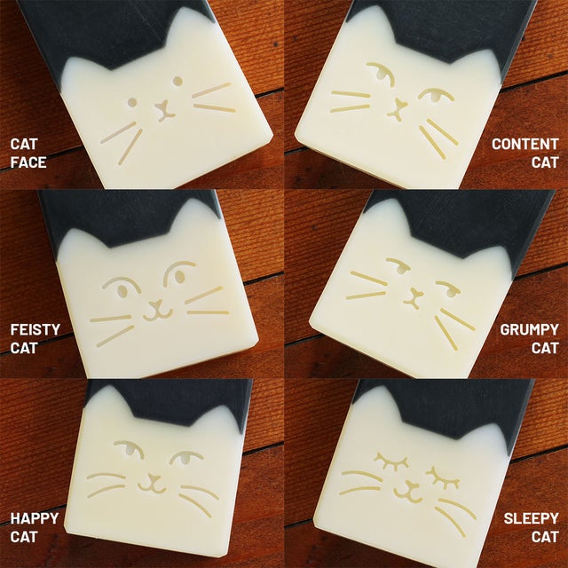 Love Your Suds Cat Face Stamps
